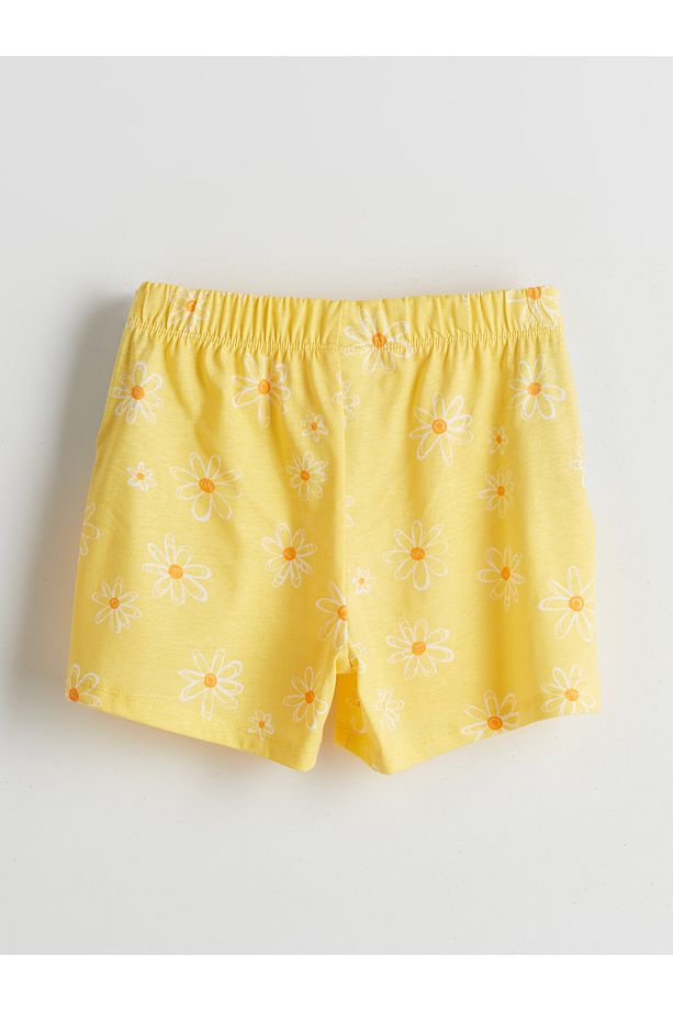 Bisiklet Yaka Kız Çocuk Şortlu Pijama Takımı - 5