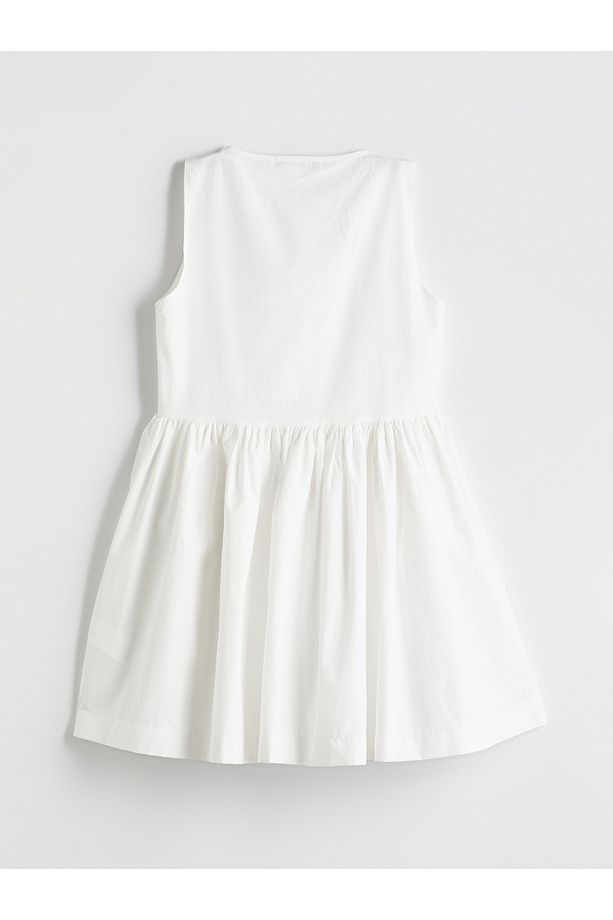 Kruvaze Yaka Poplin Mini Elbise - 7