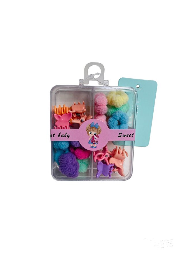 مجموعة مشبك ملون ومطاط - 1