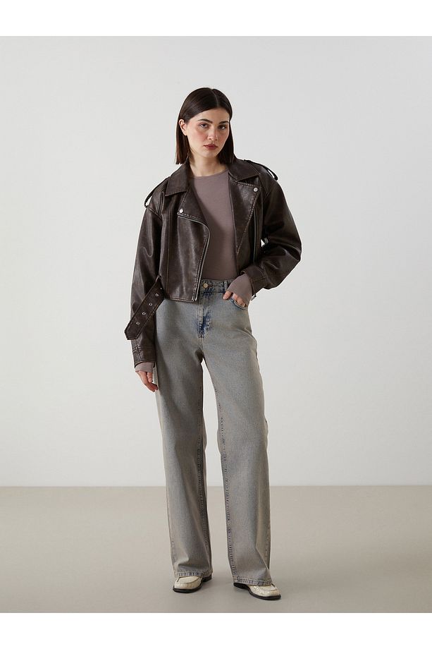 Baggy Fit Kadın Jean Pantolon - 1