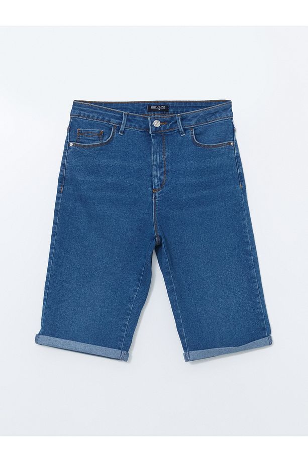 Dar Fit Kadın Jean Şort - 5