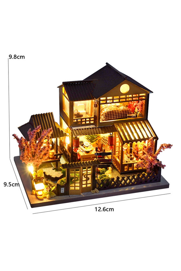 TC14 no cover Wooden Doll House Handmade 3D Puzzle Making Building Model Kit Production And Assembly