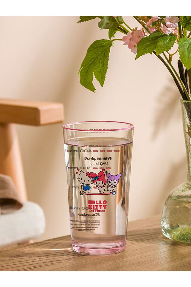 Karişik Hello Kitty Baskılı Cam Bardak 500 ml - 1