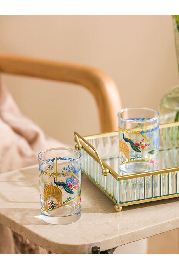 Karişik Baskılı Cam Su Bardağı Seti 4'lü 125 ml - 2