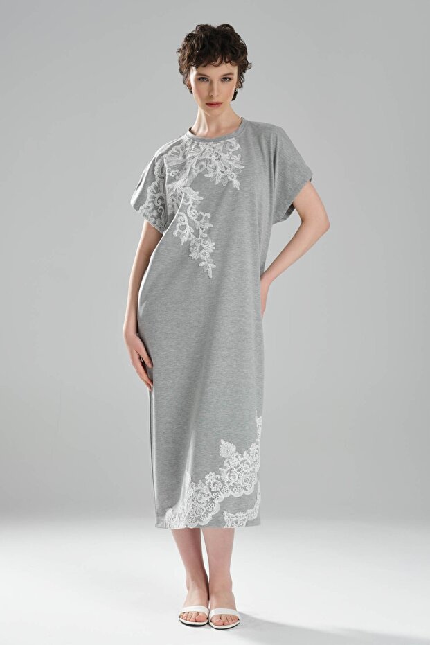 Women's Lace Detailed Oversize Design Dress