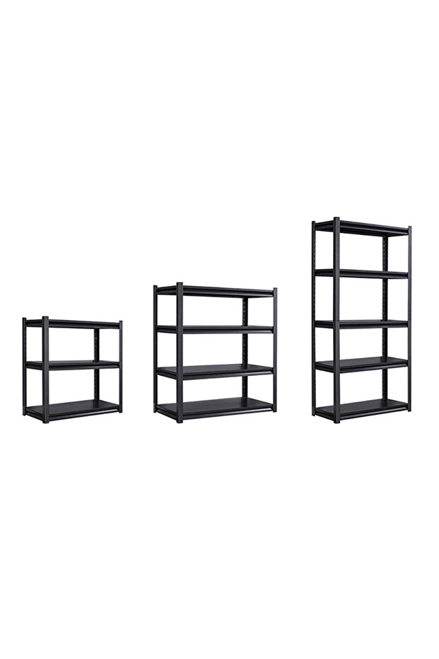 Adjustable 5-Shelf Steel Storage Rack with Wheels - 8