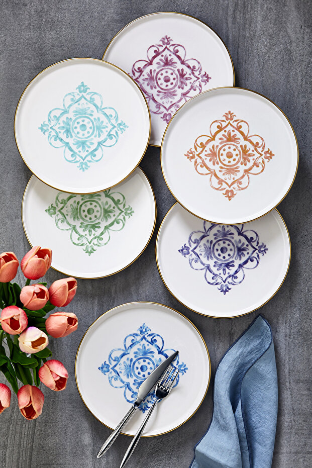 مجموعة أطباق الكيك ميراس مكونة من 6 قطع - 1