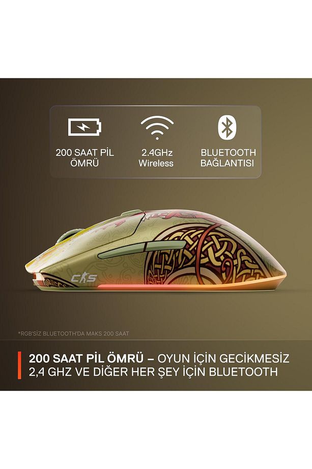 CS2 Dragon Lore Edition Wireless Kablosuz Oyuncu Mouse - 4