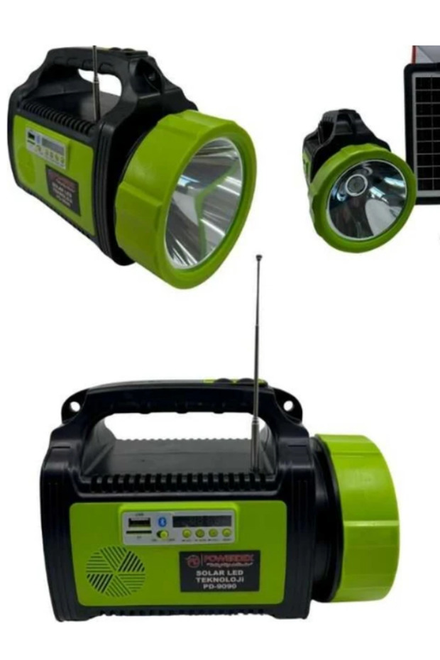 Doğa Tutkunlarına Özel Seyyar Fener ve Lamba Seti Güneş Enerjili Radyo ve Bluetooth Hoparlör - 3