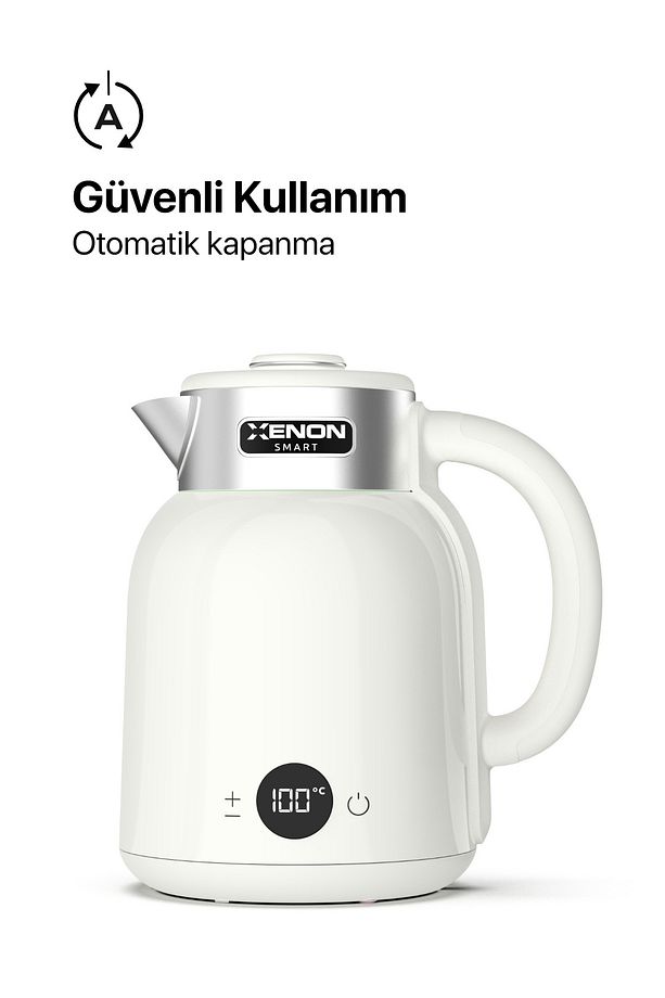 Akıllı Kettle Çelik 1.5 Lt Wi-fi 2200 W App Ile Kontrol Sesli Asistan Destekli Su Isıtıcı Krem X7101 - 5