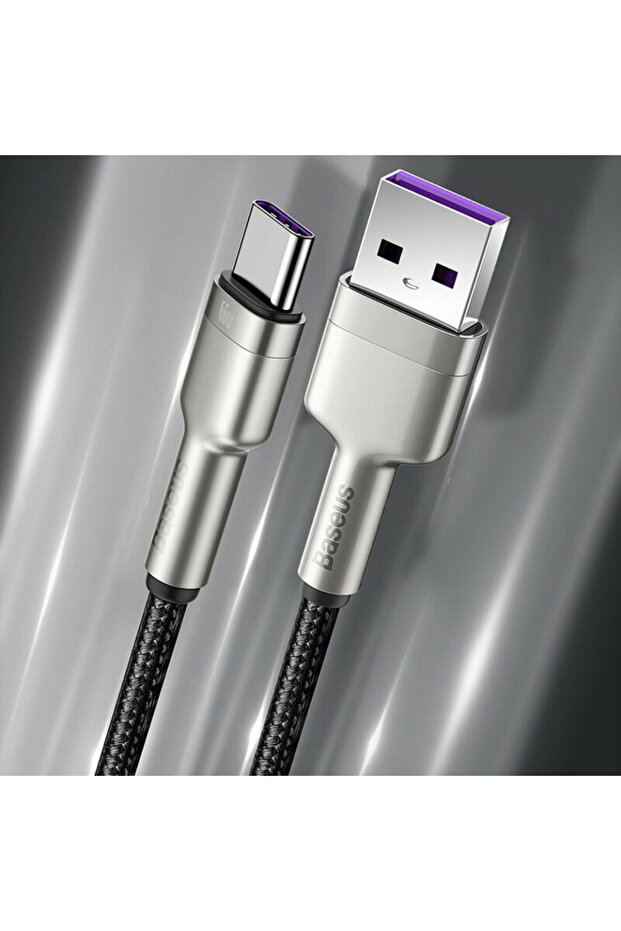 USB to Type-C Data Cable 66W, 2m, Baseus Cafule - Black - 5