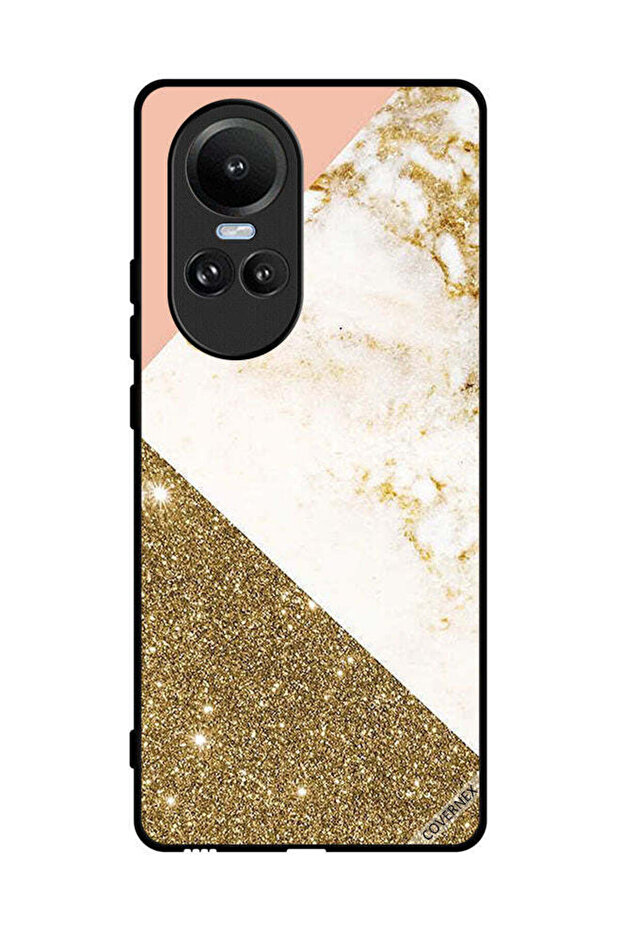 غطاء حماية لهاتف Oppo Reno10 بنمط لامع ورخامي