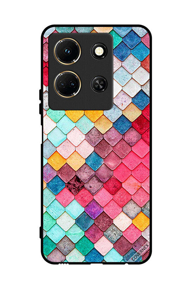 غطاء حماية لهاتف Infinix Note 30 بنمط مربع ماسي