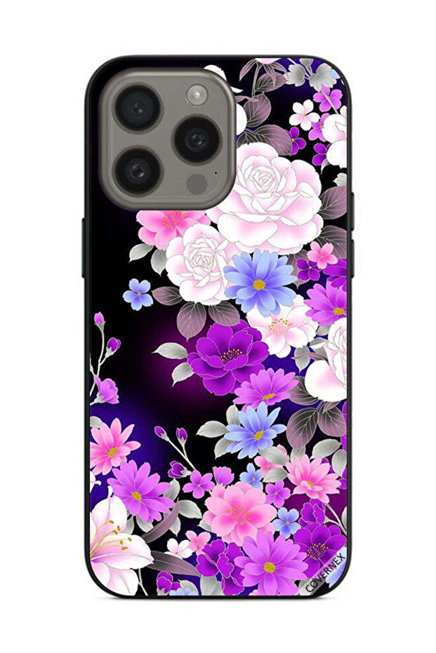 غطاء حماية لهاتف Apple iPhone 15 Pro Max مزيج الزهور