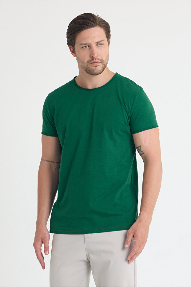 Men's Dirty Collar Basic T-Shirt - 4