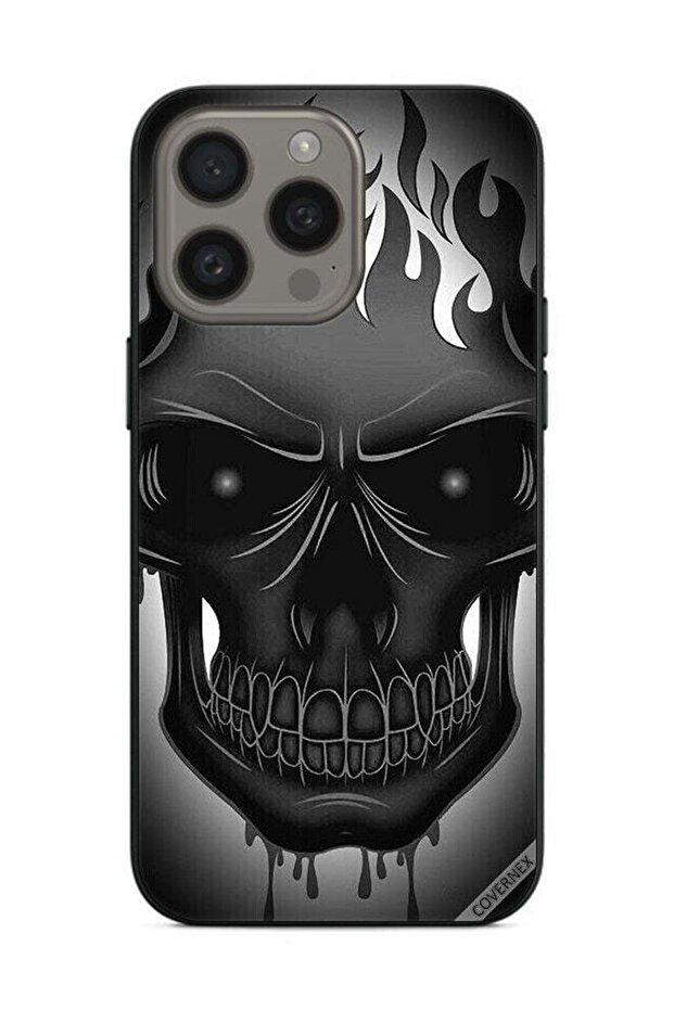 غطاء حماية لهاتف Apple iPhone 15 Pro Max بتصميم جمجمة