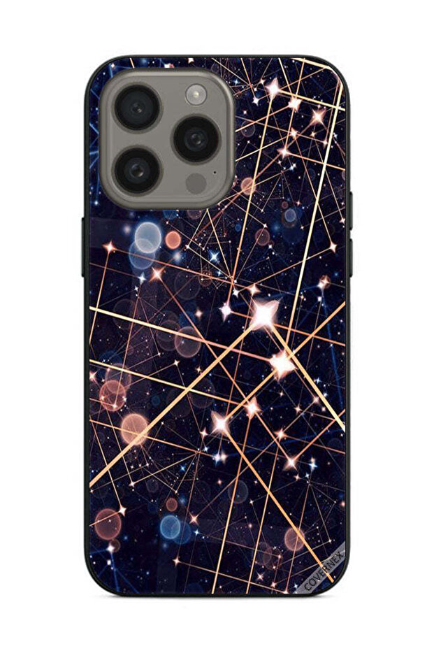 غطاء حماية لهاتف Apple iPhone 15 Pro Max بنمط منحنيات الإضاءة