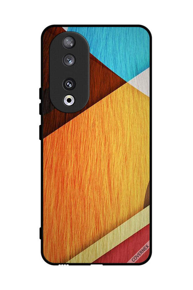 غطاء حماية لهاتف Honor 90 بنسيج خشبي