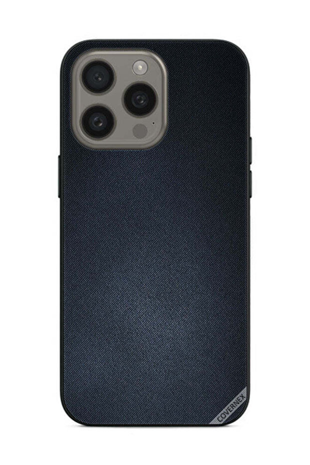 غطاء حماية لهاتف Apple iPhone 15 Pro Max بنقشة جينز