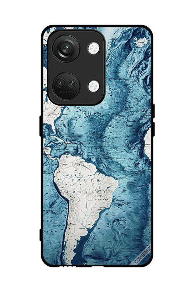 غطاء حماية لهاتف OnePlus Nord 3 5G مع رسمة خريطة