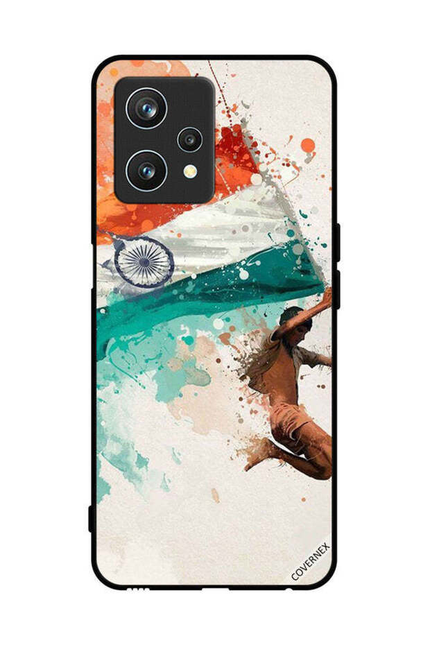 غطاء حماية لهاتف Realme 9 Pro يحمل علم الهند أثناء الطيران
