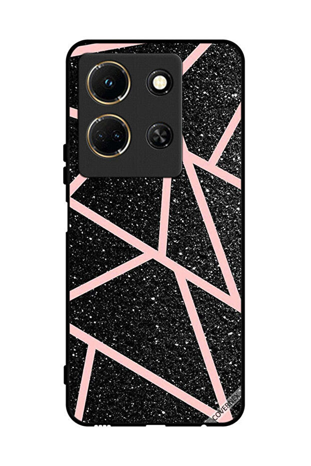 غطاء حماية لهاتف Infinix Note 30 بنقشة لامعة ومسارات - 1