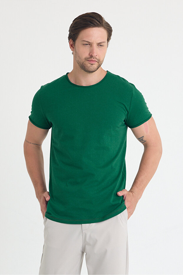 Men's Dirty Collar Basic T-Shirt - 2