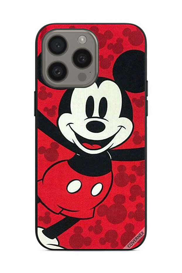 غطاء حماية لهاتف Apple iPhone 15 Pro Max ميكي ماوس سعيد