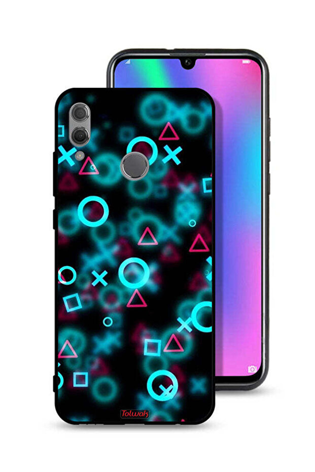 غطاء حماية لهاتف Honor 10 Lite برسومات أيقونات لعبة الحبار صغيرة