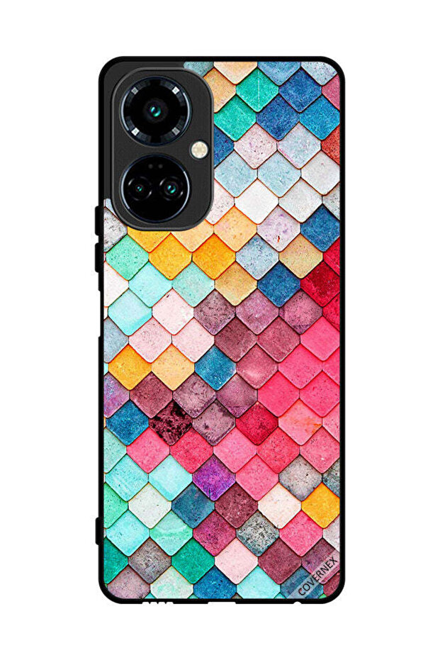 غطاء حماية لهاتف تكنو كامون 19 بنمط مربع ماسي - 1