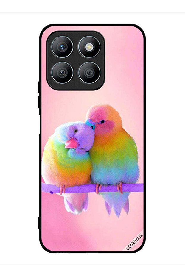 غطاء حماية لهاتف Honor X8b برسومات طيور لطيفة