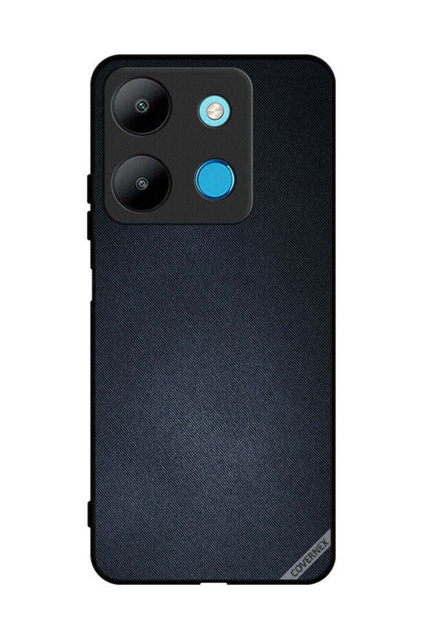 غطاء حماية لهاتف Infinix Smart 7 بنقشة جينز