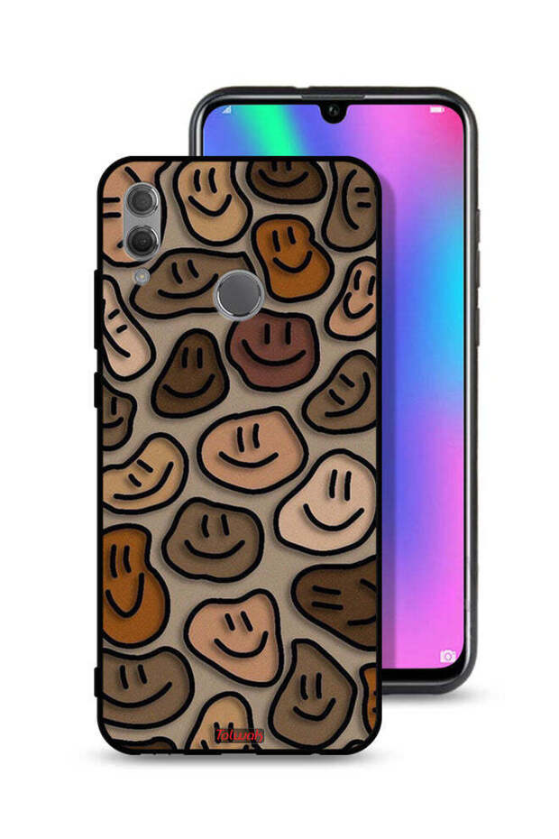 غطاء حماية لهاتف Honor 10 Lite برسومات وجوه مبتسمة