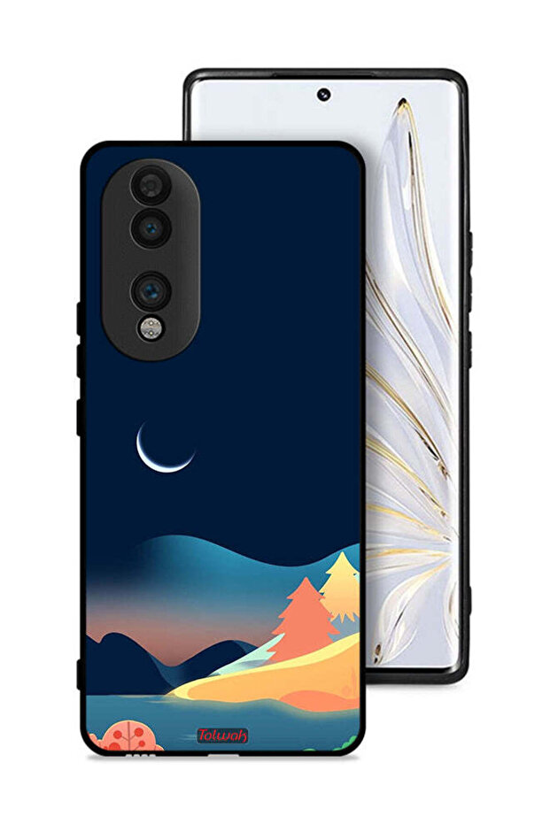 غطاء حماية لهاتف Honor 70 برسومات تجريدية للقمر