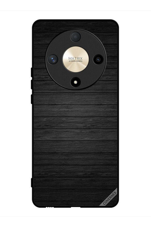 غطاء حماية لهاتف Honor X9b بنمط خشبي داكن