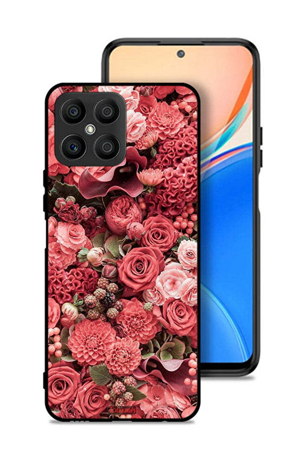 غطاء حماية لهاتف Honor X8 4G - لون وردي خوخي