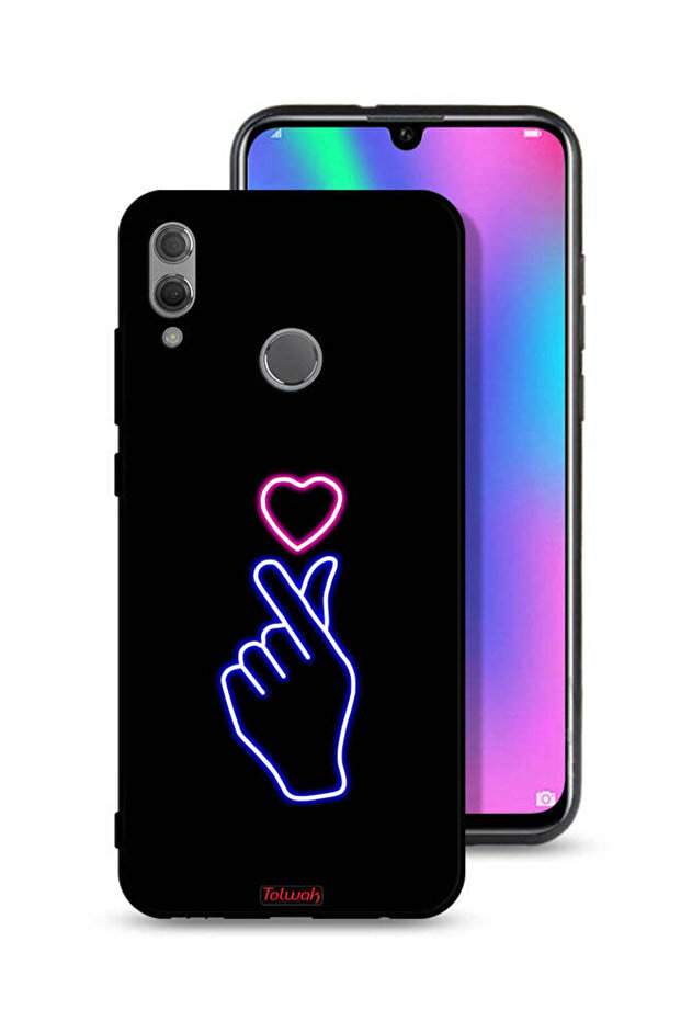 غطاء حماية لهاتف Honor 10 Lite بتصميم قلب سناب