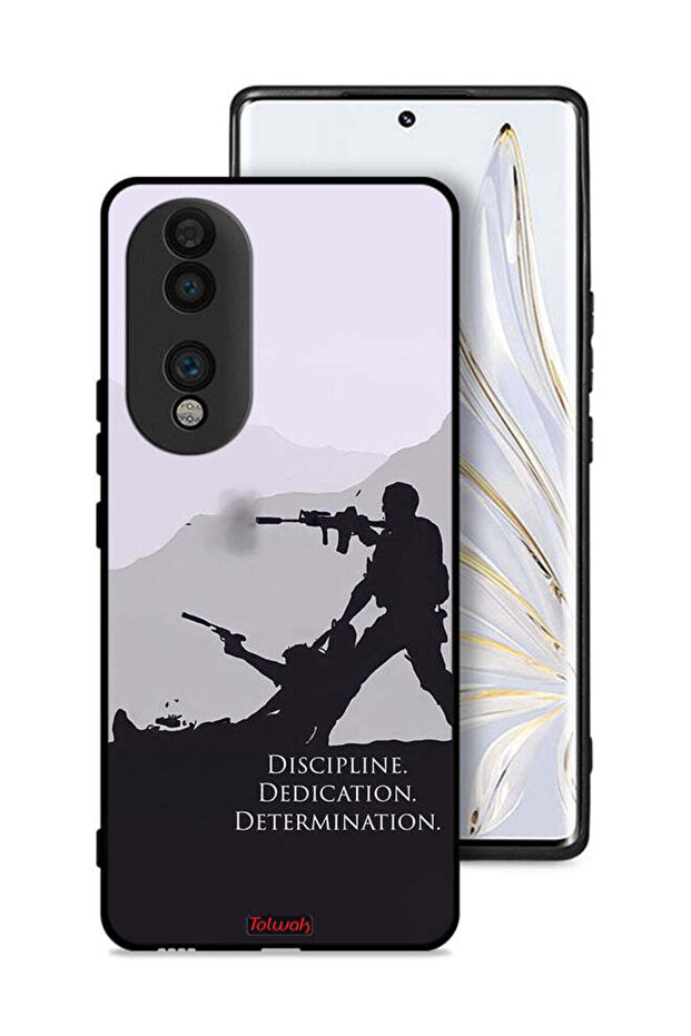غطاء حماية لهاتف Honor 70 بتصميم "الانضباط والتفاني والتصميم"