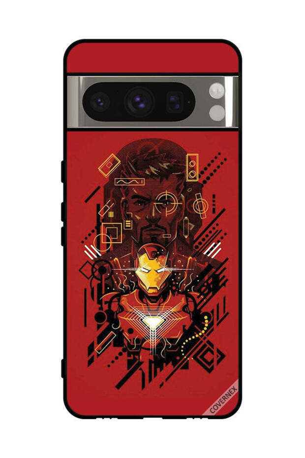 غطاء حماية لهاتف Google Pixel 8 Pro، رسم الرجل الحديدي