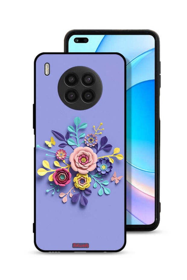 غطاء حماية لهاتف Honor 50 Lite برسومات زهور