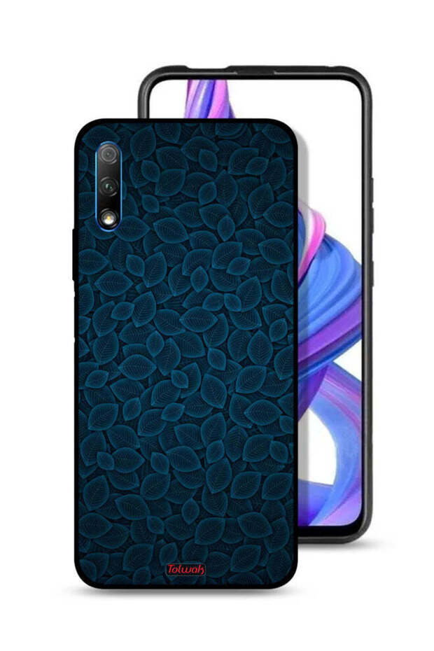 غطاء حماية لهاتف Honor 9X (الصين) بنقشة أوراق فنية رقمية