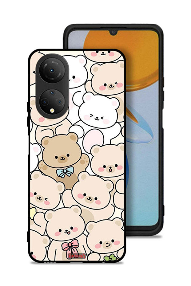 غطاء حماية لهاتف Honor X7 بنقشة الدببة - 1