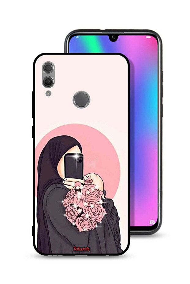 غطاء حماية لهاتف Honor 10 Lite، فن التقاط صور سيلفي مع حمل الزهور