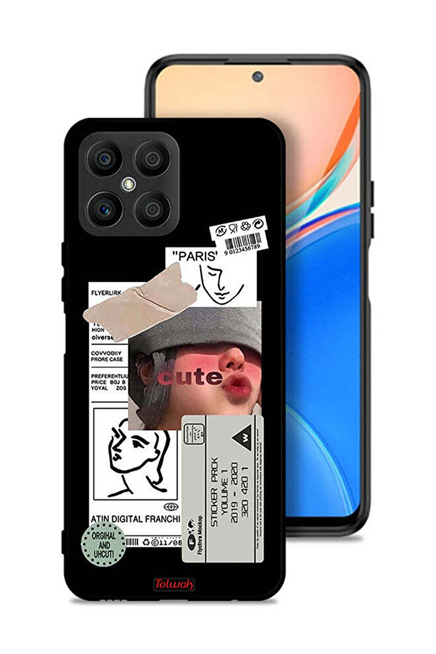 Honor X8 4G Protective Case Cover Cute Sticker
