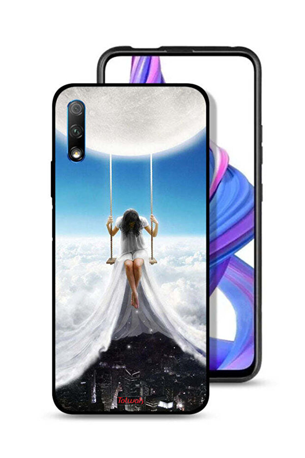 غطاء حماية لهاتف Honor 9X (الصين) بتصميم فن مدينة الغيوم القمرية