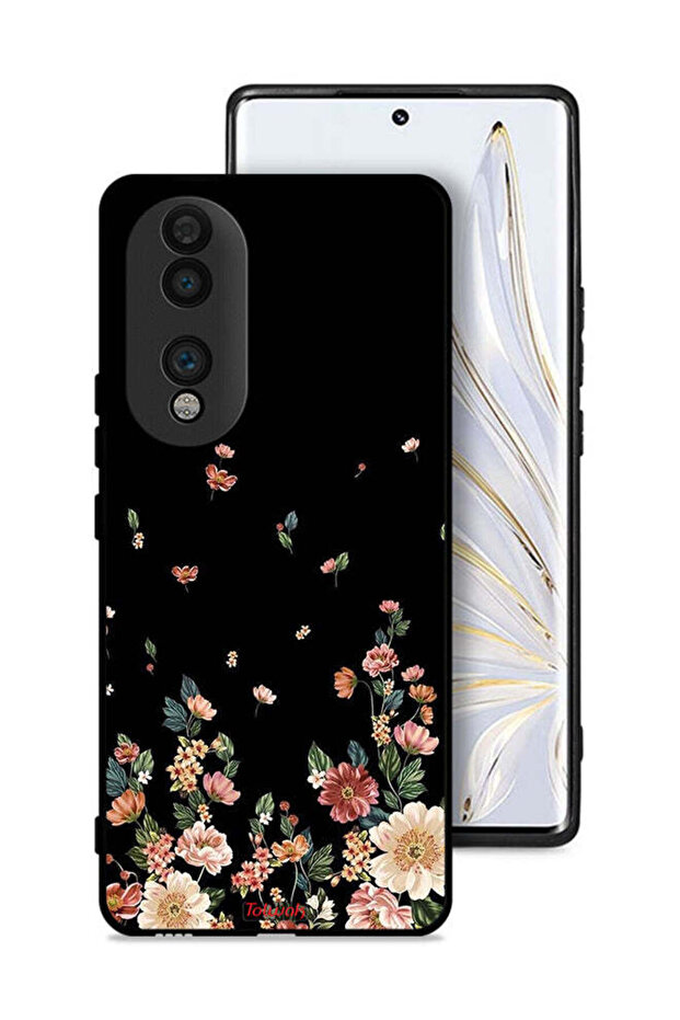 غطاء حماية لهاتف Honor 70 مع زهور صغيرة في الأسفل