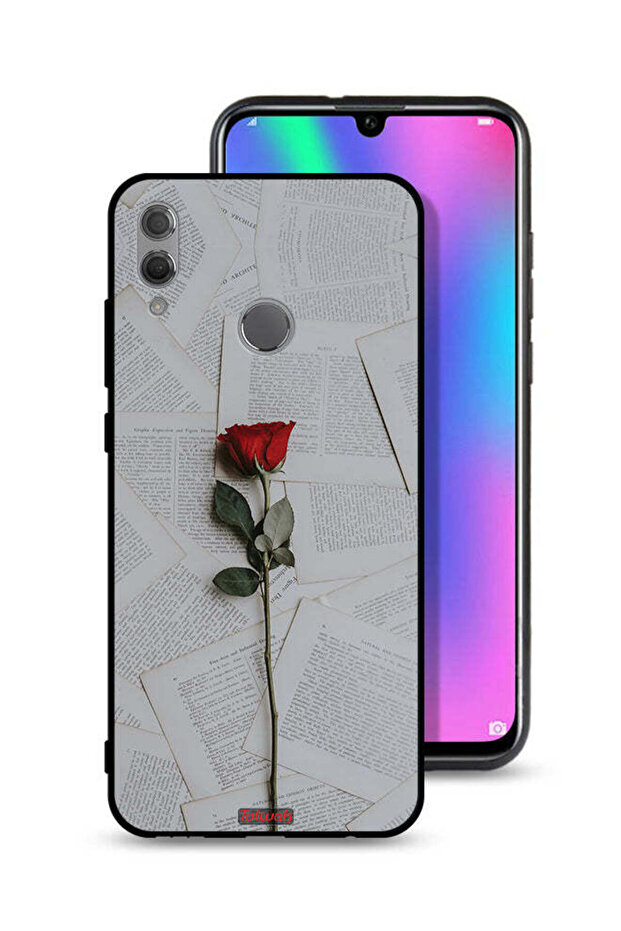 غطاء حماية لهاتف Honor 10 Lite وردي على ورق