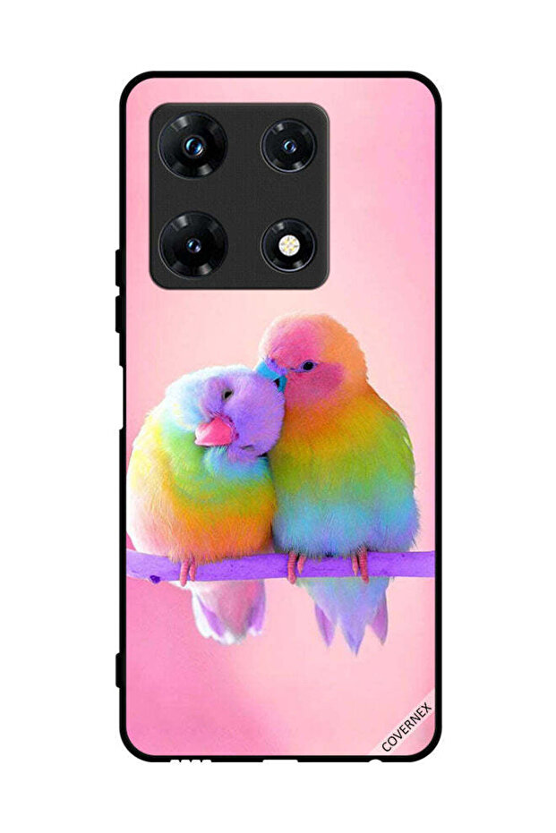 غطاء حماية لهاتف Infinix Note 30 Pro بنقشة طيور لطيفة