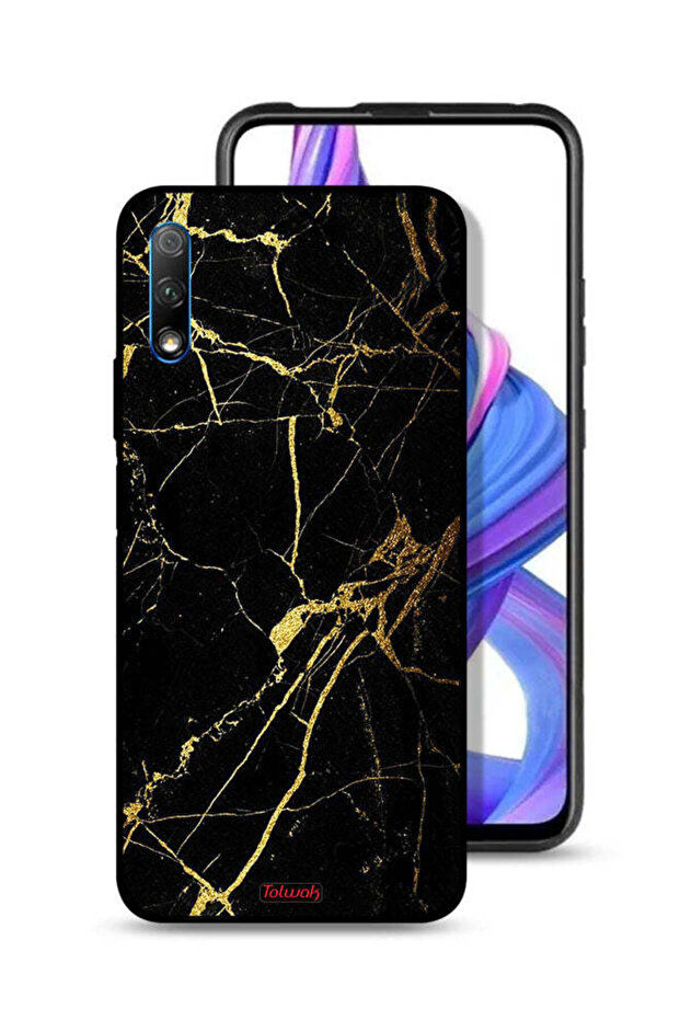 غطاء حماية لهاتف Honor 9X (الصين) - متصدع، رخام