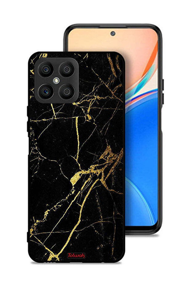 غطاء حماية لهاتف Honor X8 4G - رخامي متصدع